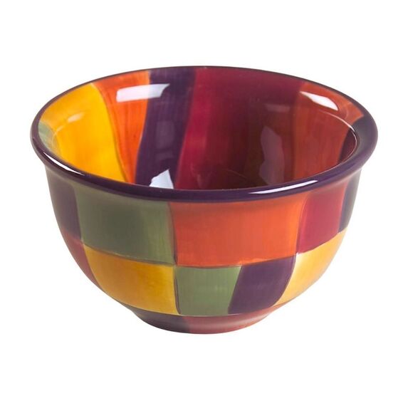 Tabletops Unlimited “Caracas” Bowl (2)Corsica “Clementine” Square Dinner Plates - Picture 5 of 16